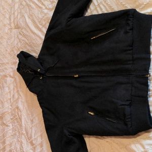 TriMountain Black Hooded Work jacket